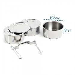 Abant Sefertası Yedi Kişilik 18x9 cm. 3 Bölmeli