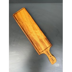Ahşap İroko Saplı Pide Sunum Tahtası 60 x 15 cm.