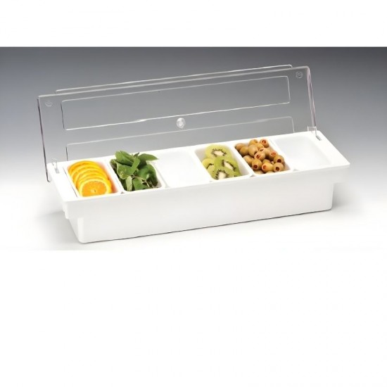 Zicco Polycarbonat Kapaklı Beyaz Bar Konteyner - ZCP 306