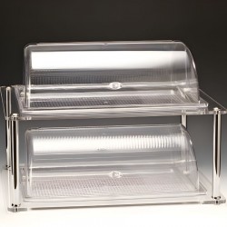 Zicco Akrilik Pasta Standı Roll Top Kapaklı 2 Katlı ZCP 220