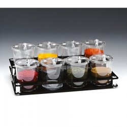 Zicco Polikarbon Sosluk, Reçellik ve Baharatlık Standı 8 Bölmeli ZCP 527