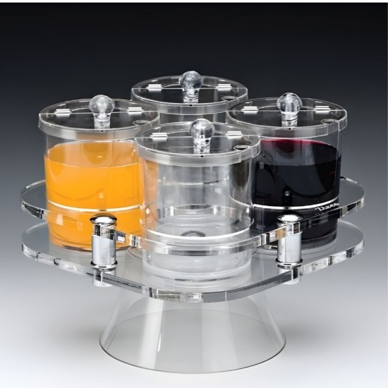 Zicco Polycarbonat Sosluk, Reçellik, Baharatlık Standı Döner 750 ml.