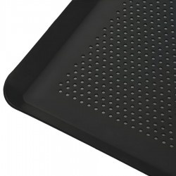 Almetal Alüminyum İtalyan Açılı Delikli Tava 32.5x53 cm. Teflon Kaplama