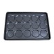 Almetal Alüminyum Hamburger Ekmek Tavası 40x60 cm. 15 Gözlü Teflon Kaplama (105 mm.)