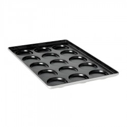 Almetal Alüminyum Hamburger Ekmek Tavası 49x74 cm. 24 Gözlü Teflon Kaplama (105 mm.)