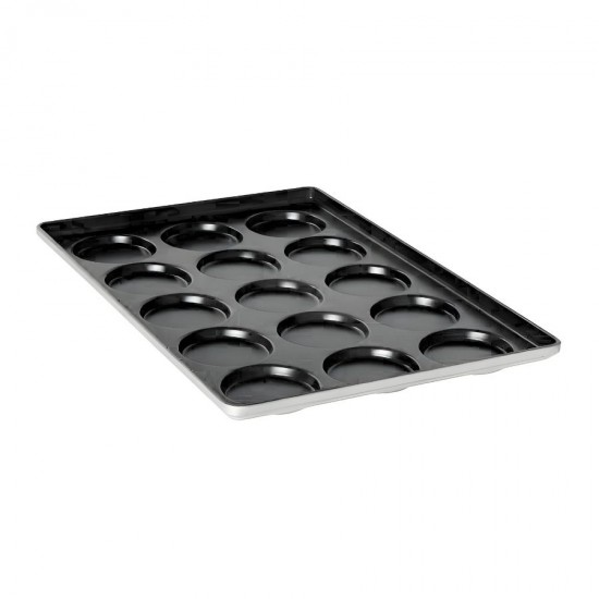 Almetal Alüminyum Hamburger Ekmek Tavası 80x100 cm. 35 Gözlü, Teflon Kaplama (125 mm.)