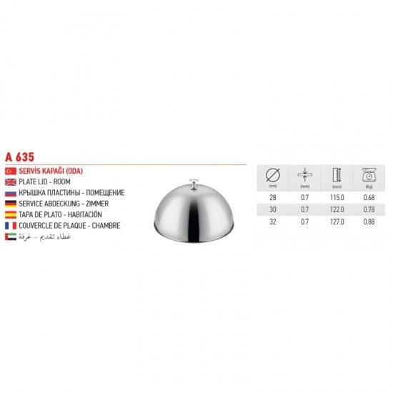 Altınbaşak Servis Kapağı - A 635 01 Altınbaşak Servis Kapağı - A 635 01