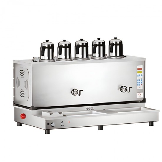 Anka 5 Demlikli Otomatik Çay Makinesi İnox | 50 Lt.