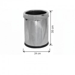 Arı Metal 1434 Paslanmaz Çemberli Çöp Kovası 12 Lt