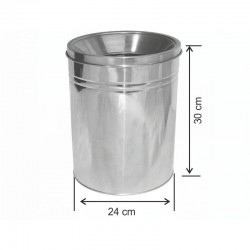 Arı Metal 1407 Paslanmaz Yuvarlak Çöp Kovası 13 Lt