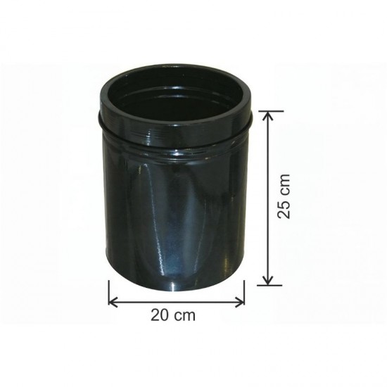 Arı Metal 1429 Çemberli Siyah Çöp Kovası 8 Lt