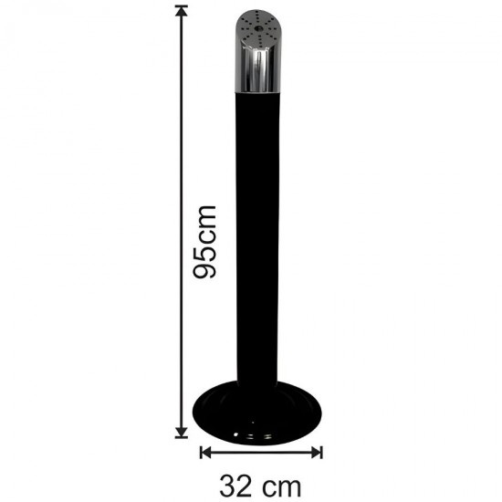 Arı Metal Dekoratif Ayaklı Siyah Küllük 95 cm.