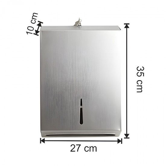 Arı Metal Paslanmaz Z Katlama Kağıtlığı Büyük Boy