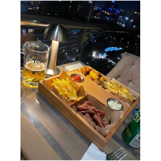 Ahşap Bölmeli Atıştırmalık Kasası 