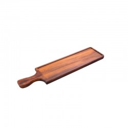 Ahşap İroko Saplı Pide Sunum Tahtası 60 x 15 cm.