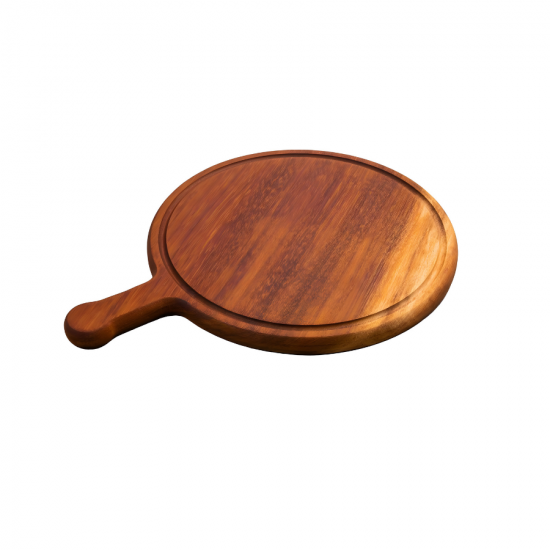 Ahşap İroko Pizza Sunum Tahtası 28 cm.