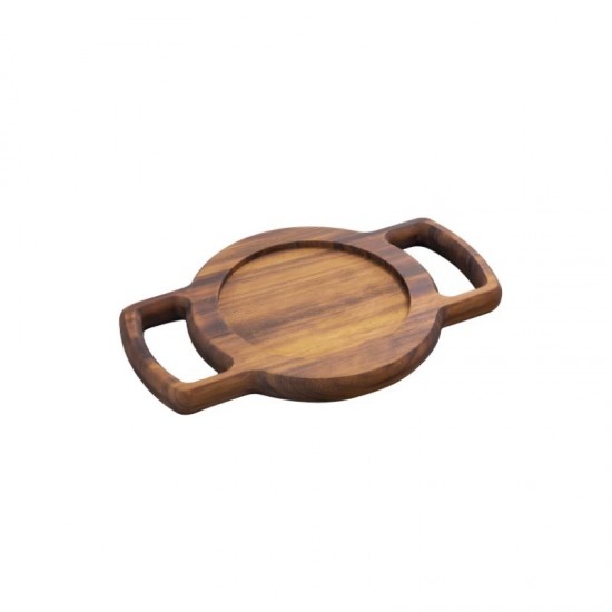Ahşap Kulplu İroko Sahan Altlığı 30 x 20 cm.