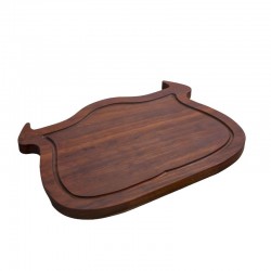 Ahşap İroko Boynuzlu Steak Tahtası 37 x 27 cm.
