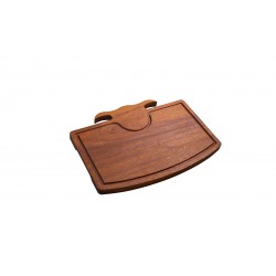 Ahşap İroko Boynuzlu Steak Tahtası 37 x 27 cm.