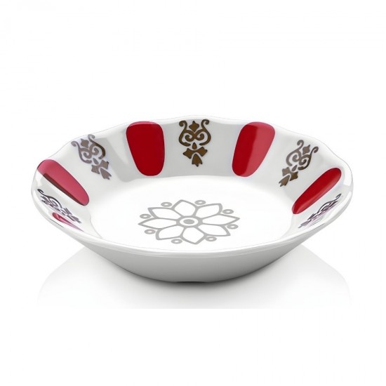 Atlas Form Melamin Kırmızı Acem Çay Tabağı