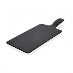 Atlas Melamin Kulplu Teşhir Tabak Mat Siyah 17 x 32 cm.