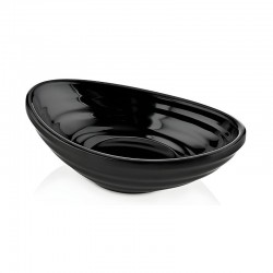 Atlas Melamin Oval Sosluk Siyah 10 cm. - S750