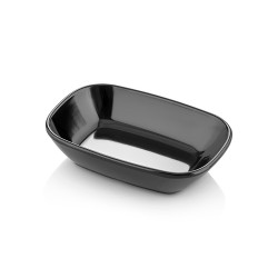 Atlas Melamin Siyah, Kırılmaz Kare Kayık Tabak 10 Cm. 510