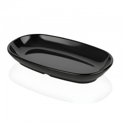 Atlasform Melamin Siyah Oval Kayık Tabak 25 x 14 cm. - 324S