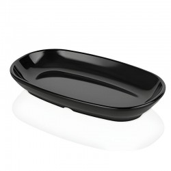 Atlasform Melamin Siyah Oval Kayık Tabak 29 x 17 cm. - 329S