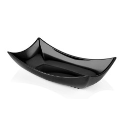Melamin Teşhir Kayık Tabak Siyah  47 x 26 Cm.