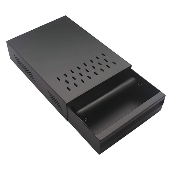 Biradlı Paslanmaz Siyah Kahve Posa Tablası - GRV-354-SİYAH