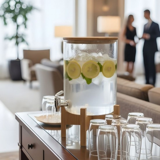 Groovy Akasya Standlı Cam Dispenser 6.5 L.