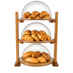 Groovy Roll Top Kapaklı 3 Katlı Ahşap Teşhir Standı