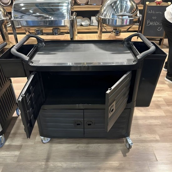 Biradlı Brd-Kpk-53 Plastik Servis Arabası Kapaklı