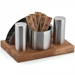 Biradlı Dörtlü Tuzluk Takımı (Parlak&Mat)