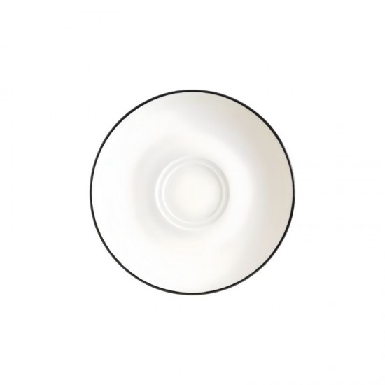 Bonna Linea Siyah Gurme Kahve Fincanı Tabağı 16 cm. - LNEBLGRM04CT