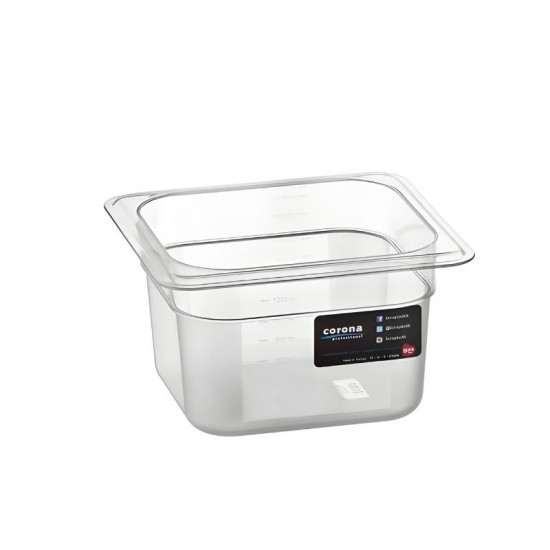 Bora Plastik Policarbon Gastronom Küvet 1/6 - 100 mm. - BO 144