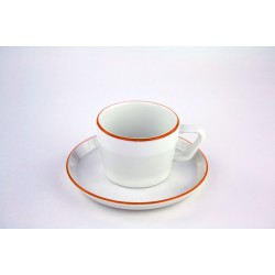 By Bone Smooth Çay Fincanı ve Tabağı Turuncu 210 cc. - SM-01-CF
