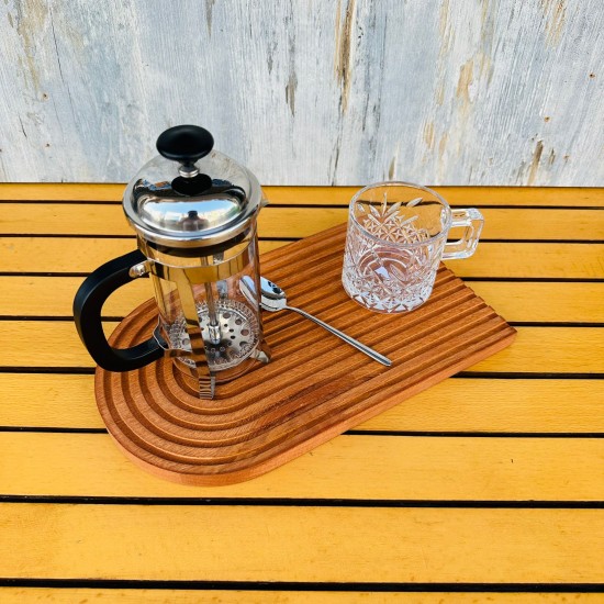 Ahşap French Press Çay & Kahve Sunumu