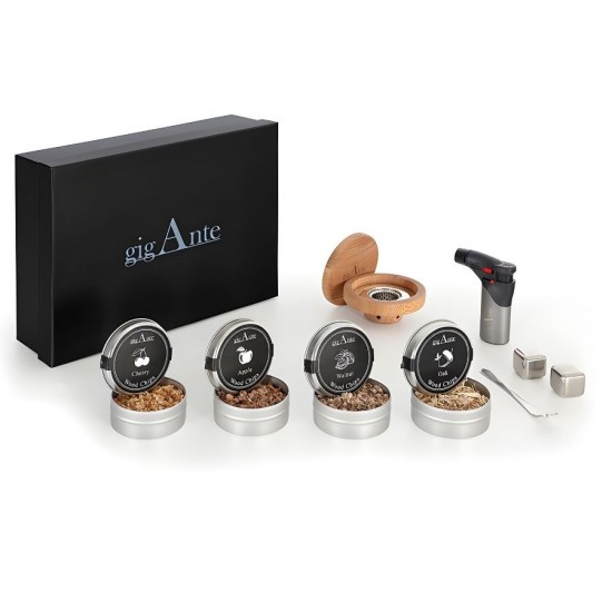 Gigante Black Premium Viski&Kokteyl Tütsüleme Seti Siyah