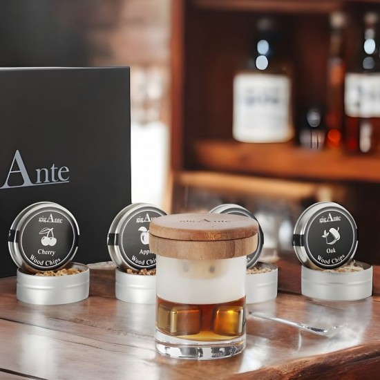 Gigante Black Premium Viski&Kokteyl Tütsüleme Seti Siyah