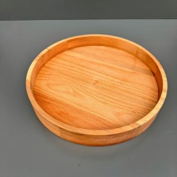 Ahşap Sunum Tepsisi Yuvarlak 33 cm.