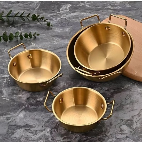 Çelik Sunum Kase Gold 13 cm