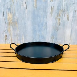 Hamburger Sunum Tepsisi Metal 27 Cm. Siyah