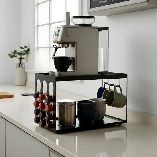 Metal Tezgah Üstü Çok Amaçlı Barista Standı | Tezgah Organizeri