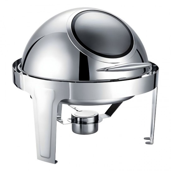 Epinox Chafing Dish Roll Top Yuvarlak Camlı 6 Lt. - CDC-6C Epinox Chafing Dish Roll Top Yuvarlak Camlı 6 Lt. - CDC-6C