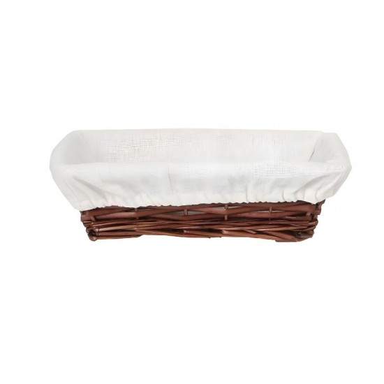 Epinox Hasır Bezli Dikdörtgen Sepet 24 cm. - ESD-24