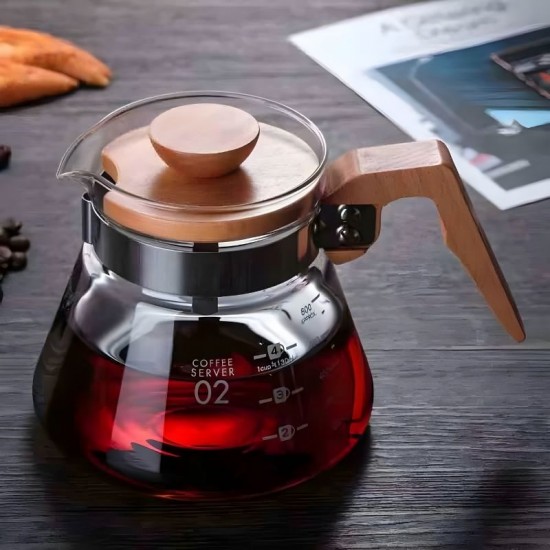 Epinox Kahve Sürahisi Ahşap Sap - 600 ml. - VCWN-60 Epinox Kahve Sürahisi Ahşap Sap - 600 ml. - VCWN-60