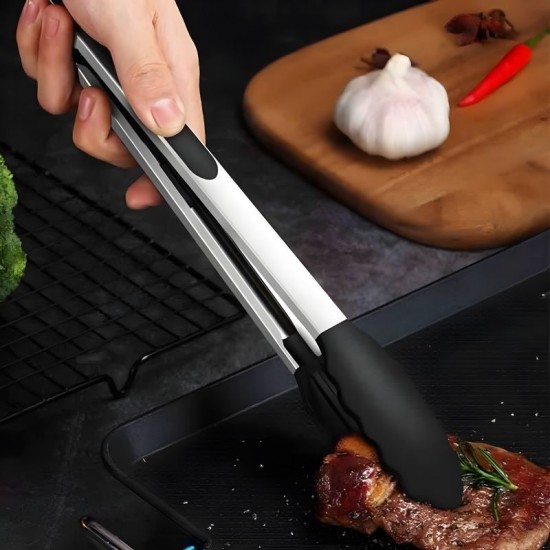 Epinox Barbekü Maşası Silikon 40 cm. Siyah - BMS-40 Epinox Barbekü Maşası Silikon 40 cm. Siyah - BMS-40
