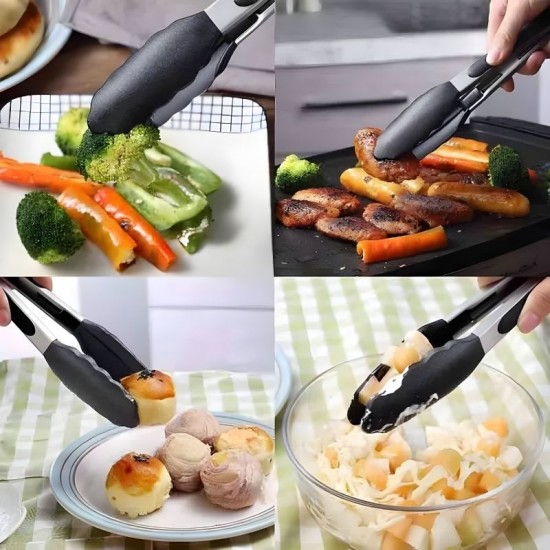 Epinox Barbekü Maşası Silikon 25 cm. Siyah - BMS-25 Epinox Barbekü Maşası Silikon 25 cm. Siyah - BMS-25